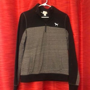 Pink half front zip sweatshirt